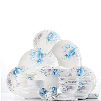 和日本美女日逼48头聆听花开骨瓷礼品餐具套装